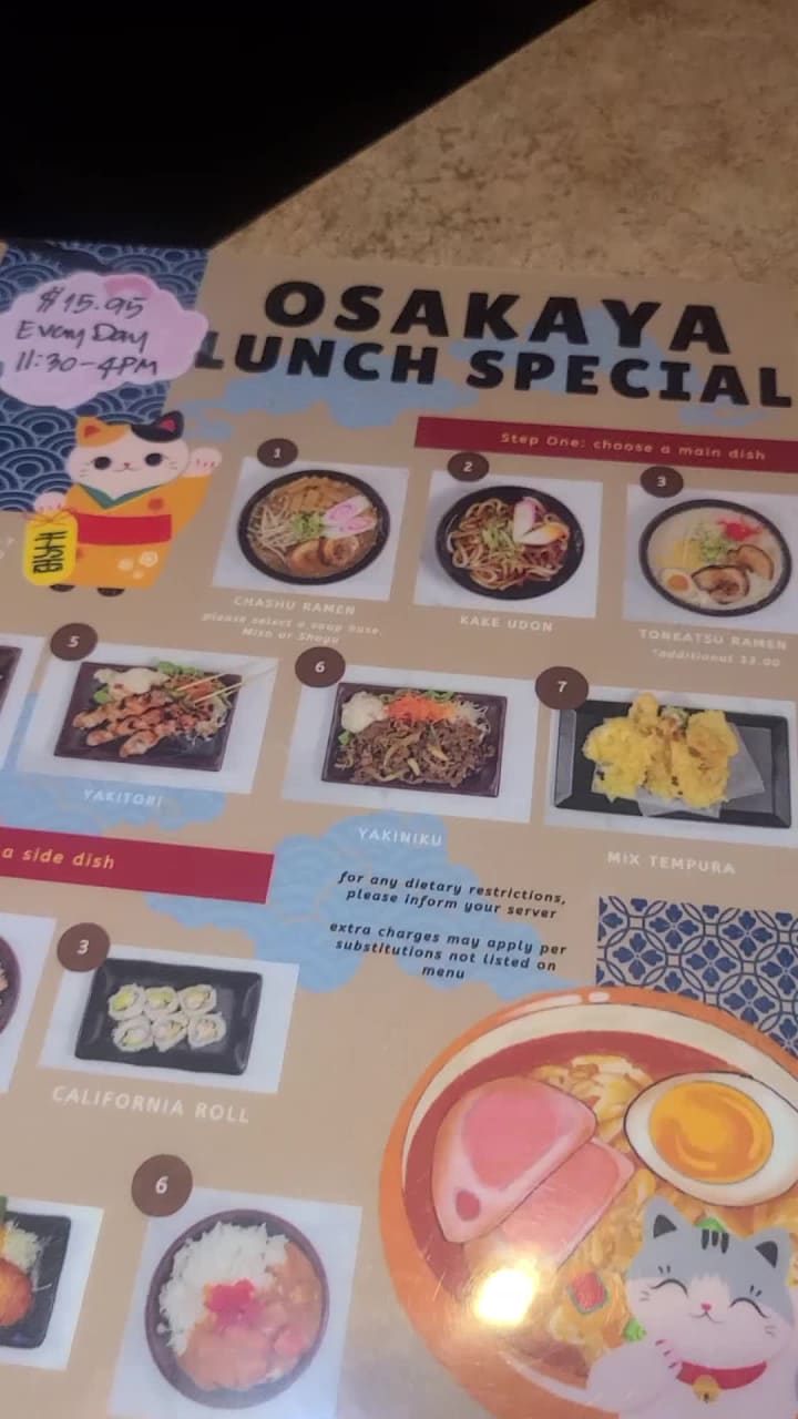 Video review of Osakaya Restaurant