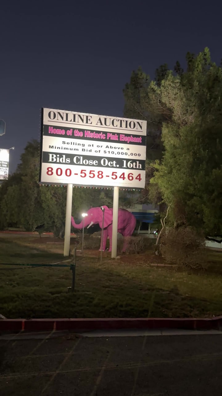 Pink Elephant On The Strip