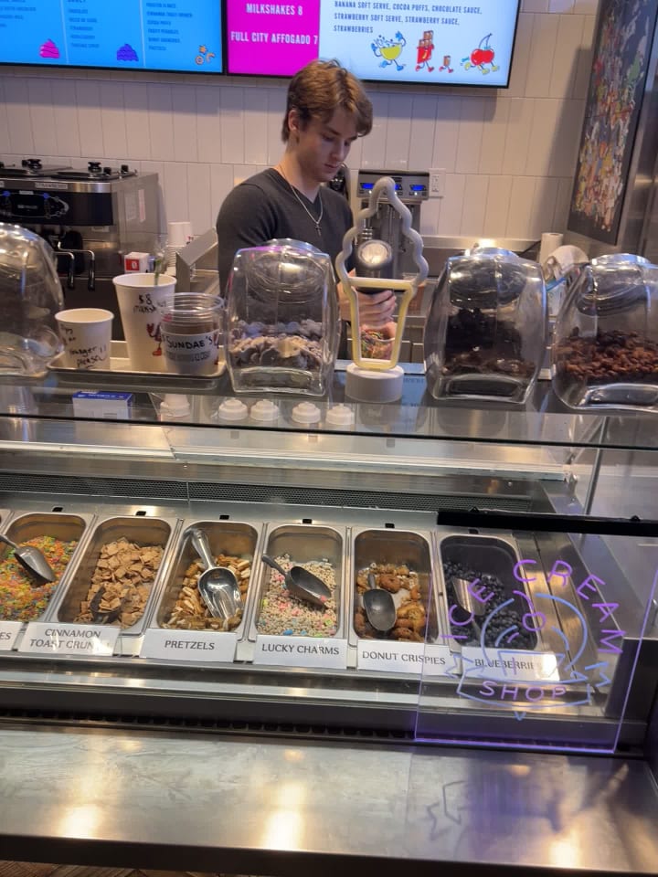 Saturday morning ice cream shop