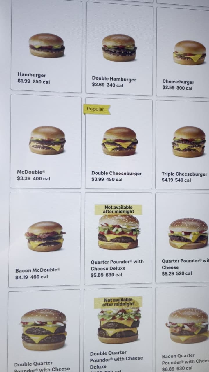 McDonald’s Global Menu Restaurant