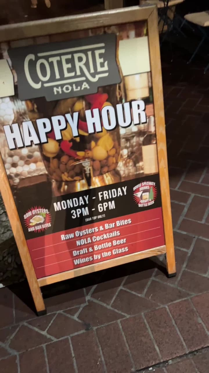 Video review of Coterie Restaurant & Oyster Bar