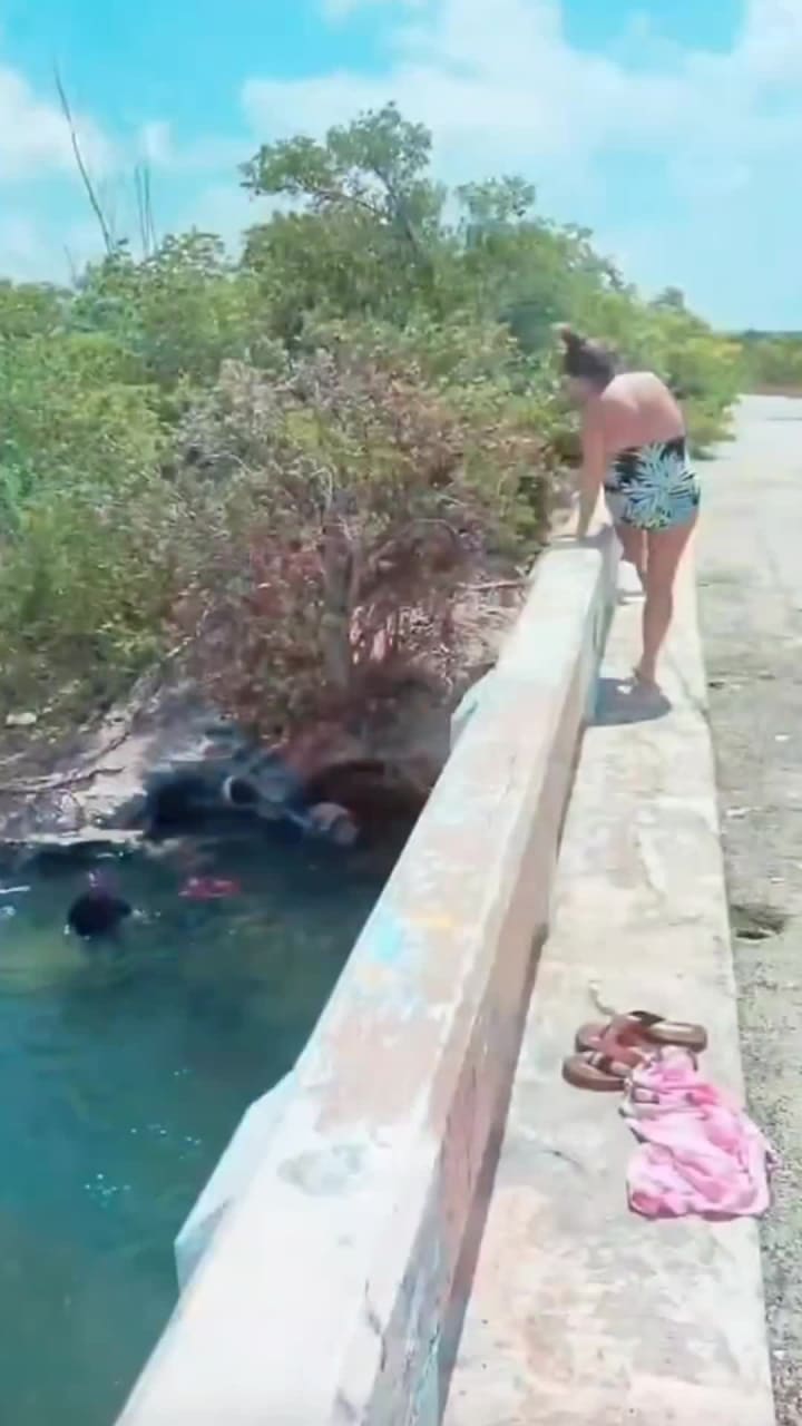 Jumping bridge at Sugarloaf Key 