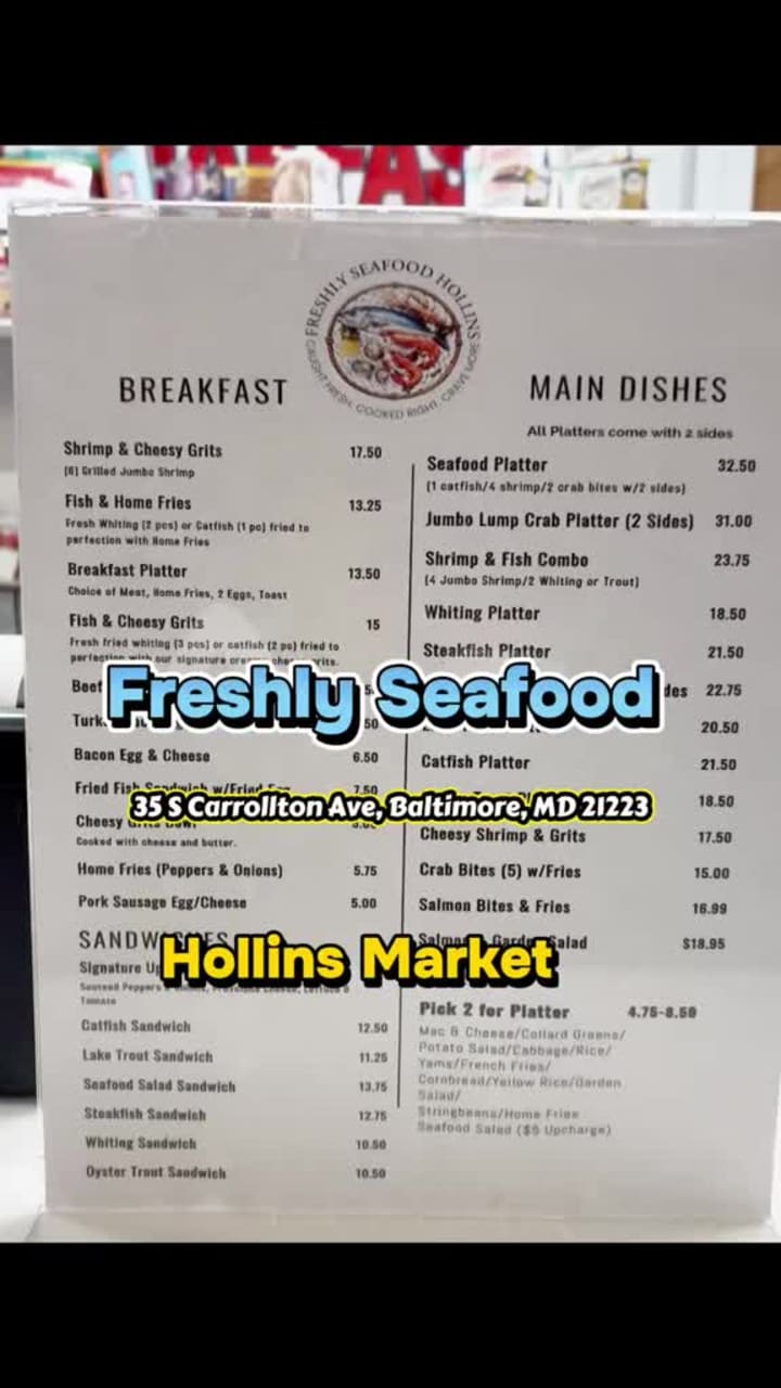 freshly seafood 