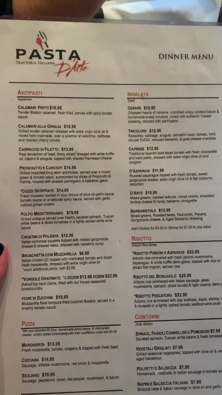 Pasta D'Arte Trattoria Italiana