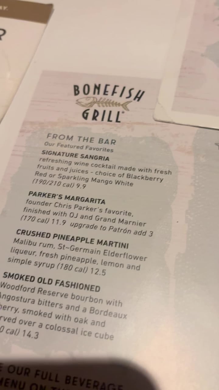 Video review of Bonefish Grill