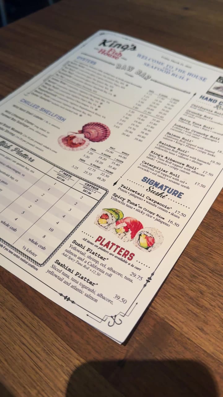 Video review of King's Fish House