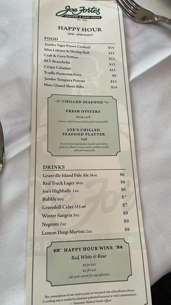 Joe Fortes Seafood & Chop House