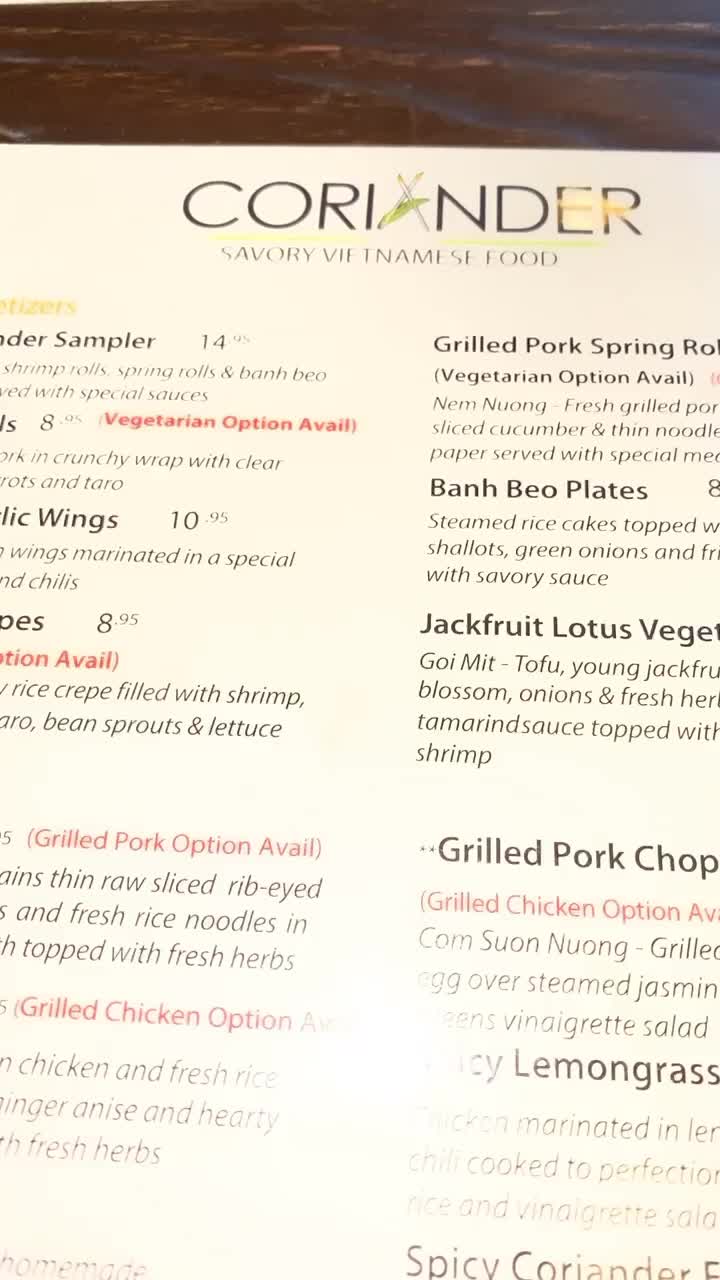 Video review of Coriander